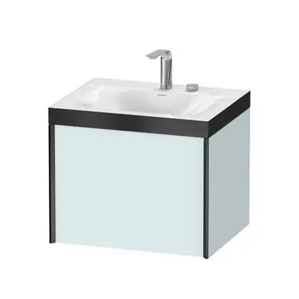 Тумба подвесная с раковиной c-bonded Duravit XViu 60 x 48 см, светло-голубой матовый (XV4609EB209P) фото 1 Aquada.com.ua