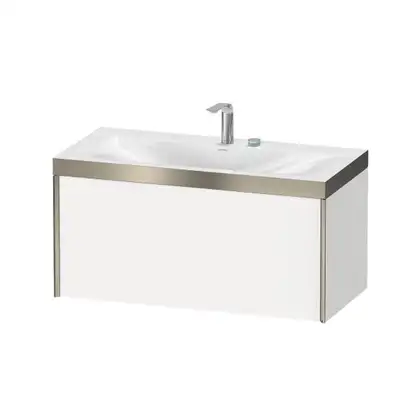 Тумба подвесная с раковиной c-bonded Duravit XViu 100 x 48 см, белый матовый (XV4611EB118P) фото 1 Aquada.com.ua