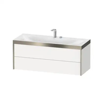 Тумба подвесная с раковиной c-bonded Duravit XViu 120 x 48 см, белый матовый (XV4617EB118P) фото 1 Aquada.com.ua
