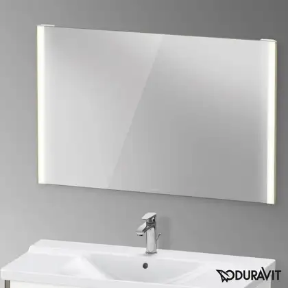 Зеркало с LED подсветкой Duravit XViu 122 х 4 х h80 см, версия "sensor" (XV70340B1B1) фото 2 Aquada.com.ua