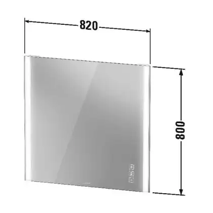 Зеркало с LED подсветкой Duravit XViu 82 х 4 х h80 см, версия "icon" (XV70420B2B2) фото 5 Aquada.com.ua