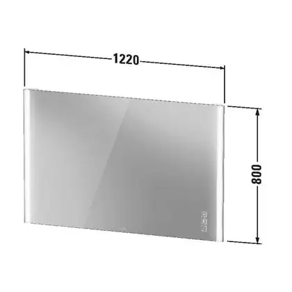 Зеркало с LED подсветкой Duravit XViu 122 х 4 х h80 см, версия "icon" (XV70440B2B2) фото 4 Aquada.com.ua
