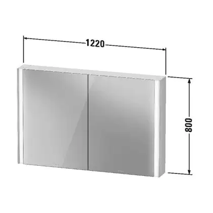 Зеркальный шкафчик с LED подсветкой Duravit XViu 122 х 15,6 х h80 см, версия «sensor» (XV71340B1B1) фото 3 Aquada.com.ua