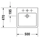 Раковина Duravit Vero 50х47 см (0454500027) фото 4 Aquada.com.ua