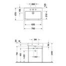 Раковина Duravit Vero 70х47 см (0454700000) фото 3 Aquada.com.ua