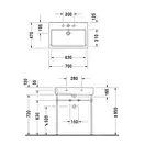 Раковина мебельная Duravit Vero 70 х 47 см (0454700027) фото 2 Aquada.com.ua