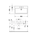 Раковина Duravit Vero 80х47 см (0454800028) фото 3 Aquada.com.ua