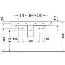 Раковина для мебели Duravit 2nd floor 120х50,5 см (0491120024) фото 3 Aquada.com.ua