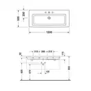 Раковина для мебели Duravit 2nd floor 120х50,5 см (0491120030) фото 2 Aquada.com.ua