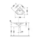 Раковина угловая Duravit 1930 59,5х45 см (0793420000) фото 3 Aquada.com.ua