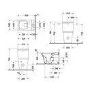 Унитаз Duravit P3 Comforts + бачок (с сиденьем SoftClose) Rimless (безободковый) (2167090000+0937100005+0020490000) фото 3 Aquada.com.ua