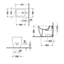 Биде напольное DURAVIT HAPPY D.2 570х 365х400 (2267100000) фото 4 Aquada.com.ua