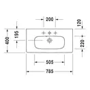 Раковина для мебели Duravit DuraStyle 78,5 х 40 см (2337780000) фото 2 Aquada.com.ua