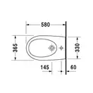 Подвесное биде Duravit Architec, с 1 отверстием для смесителя (2531150000) фото 4 Aquada.com.ua