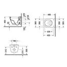 Унитаз подвесной Duravit Darling New (с сиденьем Soft Close) (2549090000+0069890000) фото 5 Aquada.com.ua