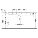 Раковина для мебели Duravit Vero 120 х 47 см (454120027) фото 3 Aquada.com.ua