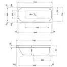 Ванна акриловая Duravit Happy D.2 170 х 75 см (700312000000000) фото 2 Aquada.com.ua