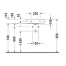 Раковина накладная на столешницу Duravit DuraSquare 45 х 35 см (732450041) фото 3 Aquada.com.ua