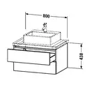 Тумба под раковину Duravit Delos 800 x 565 мм (DL679913) фото 2 Aquada.com.ua