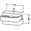 DURAVIT Тумба под раковину Duravi Happy D2 775 x 480 мм лен (H26365/75) фото 4 Aquada.com.ua