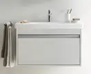 DURAVIT Тумба под умывальник 100 см, матовый белый + раковина с 1 отв. 105 см + сифон, белый (KT66681818111) фото 2 Aquada.com.ua