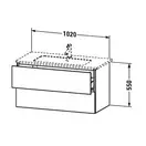 Тумба для раковины подвесная Duravit L-cube 1020х481 мм, орех брашированный (LC6242/69) фото 2 Aquada.com.ua