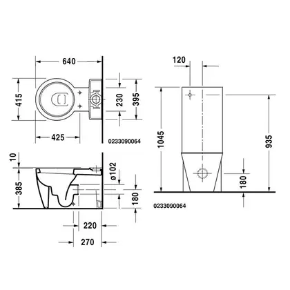 Унитаз комбинированный Duravit Starck 1 с бачком, вертикальный смыв (0233090064+8727100005) фото 4 Aquada.com.ua Унитаз комбинированный Duravit Starck 1 с бачком, вертикальный смыв (0233090064+8727100005) фото 4 Aquada.com.ua