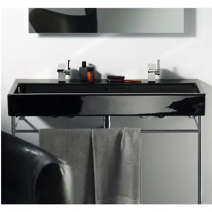 Раковина накладная на столешницу Duravit Vero 100 х 47 см, черный (0454100800) фото 3 Aquada.com.ua