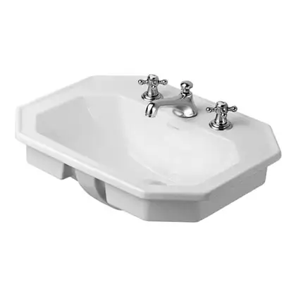 Встраиваемая раковина Duravit 1930 580 х 470 мм (3 отверстия для смесителя) (0476580030) фото 1 Aquada.com.ua