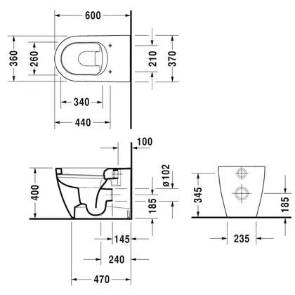 Унитаз Duravit ME by Starck (с сиденьем Soft Close) (2169090000+0020090000) фото 3 Aquada.com.ua