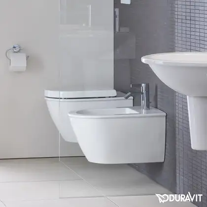 Биде подвесное Duravit Darling New 54х36,5 см, цвет белый (2249150000) фото 3 Aquada.com.ua