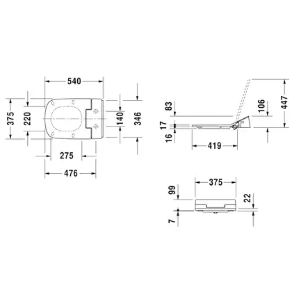 Крышка-биде Duravit SensoWash Slim для DuraStyle (611200002000300) фото 4 Aquada.com.ua