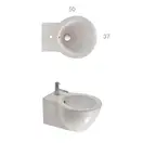 Биде подвесное Globo Bowl 50х37 см (SBS11.BI) фото 2 Aquada.com.ua