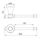 Бумагодержатель без крышки Imprese Podzima ledove (цвет - хром) (ZMK01170122) фото 2 Aquada.com.ua