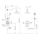 Душевая система скрытого монтажа Imprese Hydrant (цвет - brushed nickel) (ZMK031806110) фото 2 Aquada.com.ua