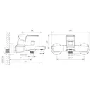 Смеситель для ванны Imprese Grafiky (цвет - хром) (ZMK061901040) фото 2 Aquada.com.ua