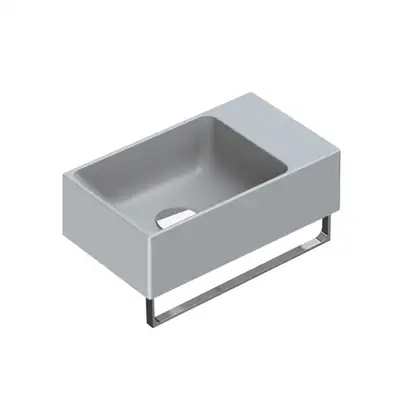Маленькая (мини) раковина Catalano New Zero 40 х 23 см, satin cement/серый матовый (14023VECS) фото 1 Aquada.com.ua