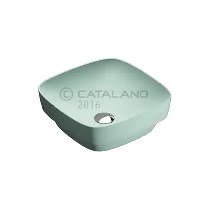 Раковина накладная на столешницу Catalano Green Lux / Colori 40 х 40 см, зелёный матовый (140AGRLXVS) фото 1 Aquada.com.ua