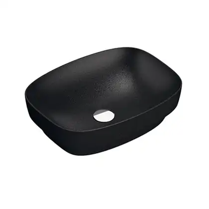 Раковина полувстраиваемая Catalano Green Lux / Colori 50 х 38 см, чёрный матовый (150AGRLXNS) фото 1 Aquada.com.ua