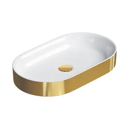 Раковина накладная на столешницу Catalano Horizon 60 х 35 см, Gold-white (160AHZBO) фото 1 Aquada.com.ua
