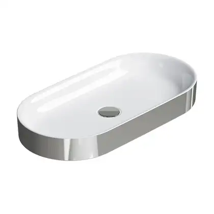 Раковина накладная на столешницу Catalano Horizon 75 х 35 см, Silver-white (170AHZBA) фото 1 Aquada.com.ua