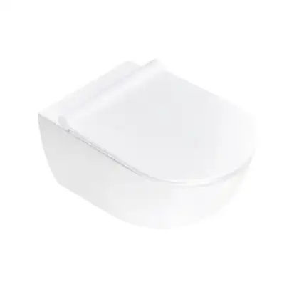 Унитаз подвесной Catalano Sfera NewFlush (безободковый) с сиденьем Soft Close Plus (1VSF54R00+5SCSTP000) фото 1 Aquada.com.ua