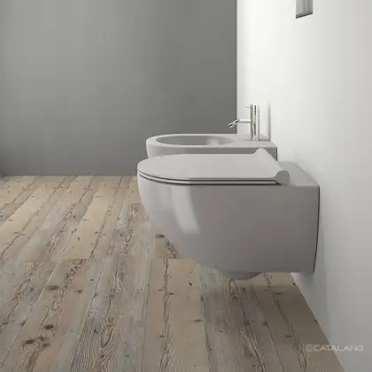 Унитаз подвесной NewFlush (безободковый) Catalano Sfera, серый матовый (1VSF54RCS) фото 2 Aquada.com.ua
