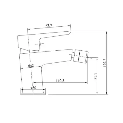 Смеситель для биде Imprese Breclav white (цвет - хром/белый) (40245W) фото 2 Aquada.com.ua
