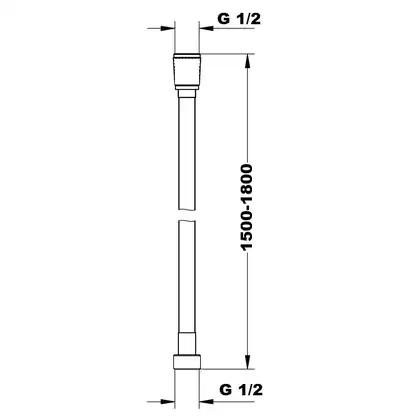 Шланг для душа растягивающийся 150-180 см Imprese Grafiky (цвет - black nickel) (ZMK041807160) фото 2 Aquada.com.ua