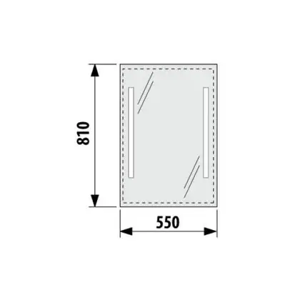 Зеркало с LED подсветкой Jika Clear 55х81 см (H4557151731441) фото 3 Aquada.com.ua