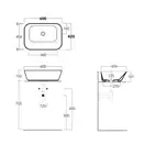 Раковина накладная на столешницу Simas Wave 42 х 60 см, bianco (WA 04 bianco) фото 2 Aquada.com.ua
