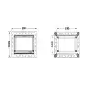 Монтажная рамка для установки стеклянных панелей Teceloop modular на уровне стены Хром глянцевый 9 (9240649) фото 2 Aquada.com.ua