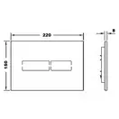 Панель смыва Tece TECElux Mini сенсорная Glass White (9240960) фото 4 Aquada.com.ua