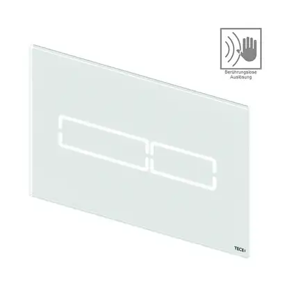 Панель смыва Tece TECElux Mini сенсорная Glass White (9240960) фото 2 Aquada.com.ua